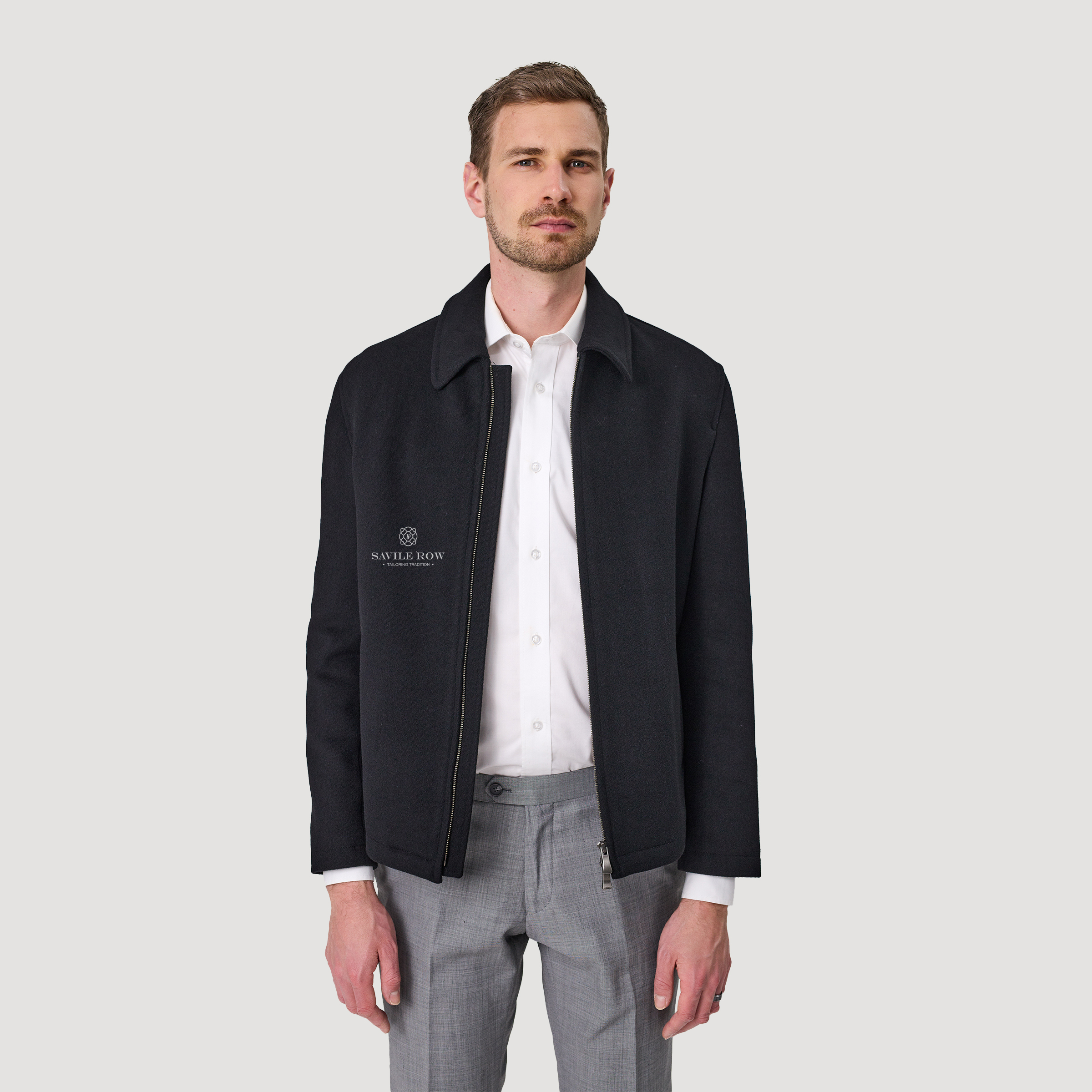 JONATHAN ZIP FRONT JACKET BLACK OB9